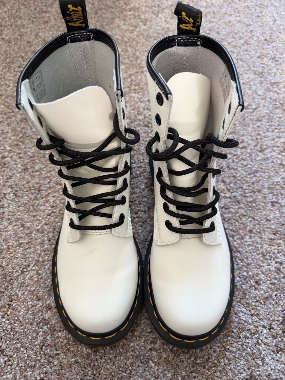 Dr. Martens White Lace Boots size 7